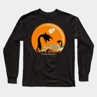 Vintage Distressed Surf, Visit Arrakis, Dune, Sci Fi Long Sleeve T-Shirt